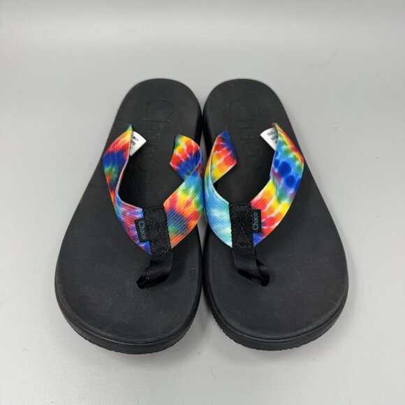Chaco Chillos Womens Rainbow Tie Dye Flip Flop Thong Sandals Size 8 - Picture 5 of 8